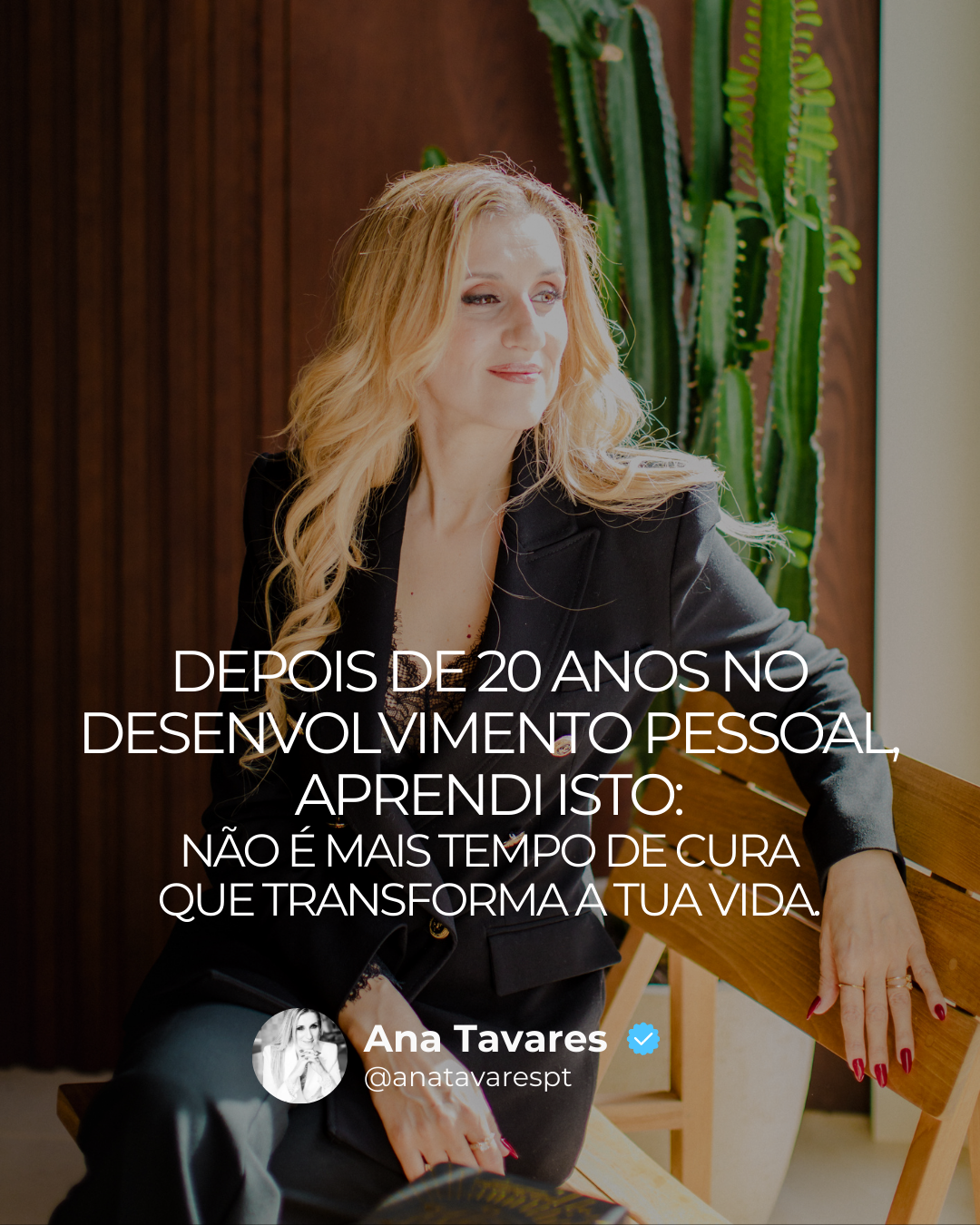 Não precisas de mais tempo de cura. Precisas de novas experiências